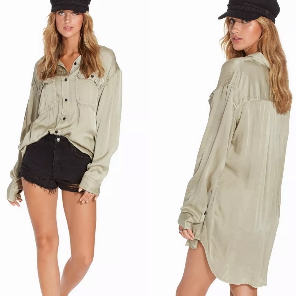 DENIM & SUPPLY RALPH LAUREN Hunter Military Long Sleeve button down olive